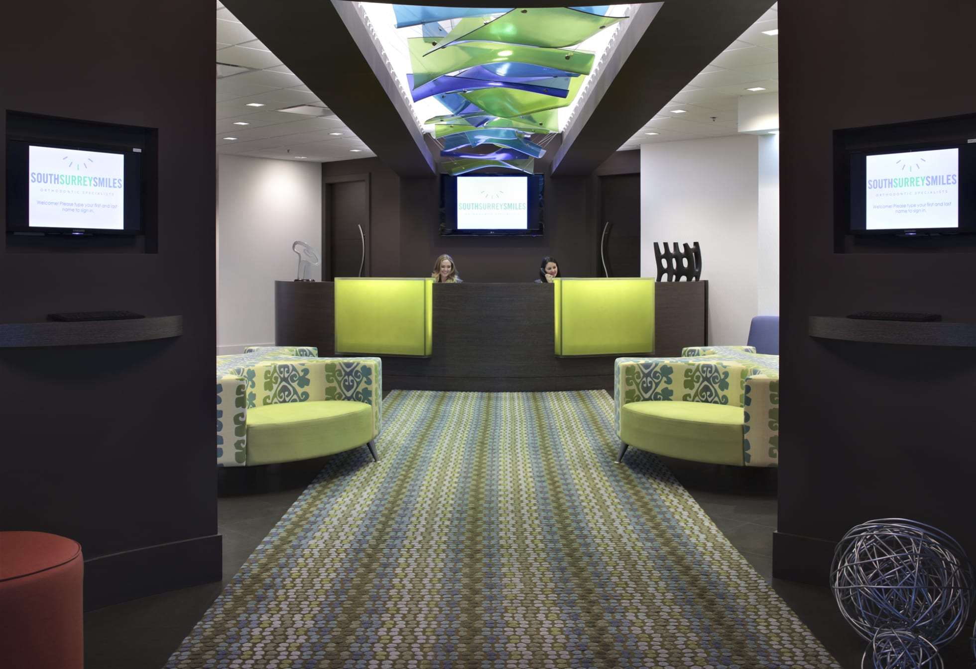 The reception area at South Surrey Smiles